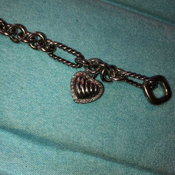David Yurman Chainlink Heart Bracelet - Picture 2 of 3